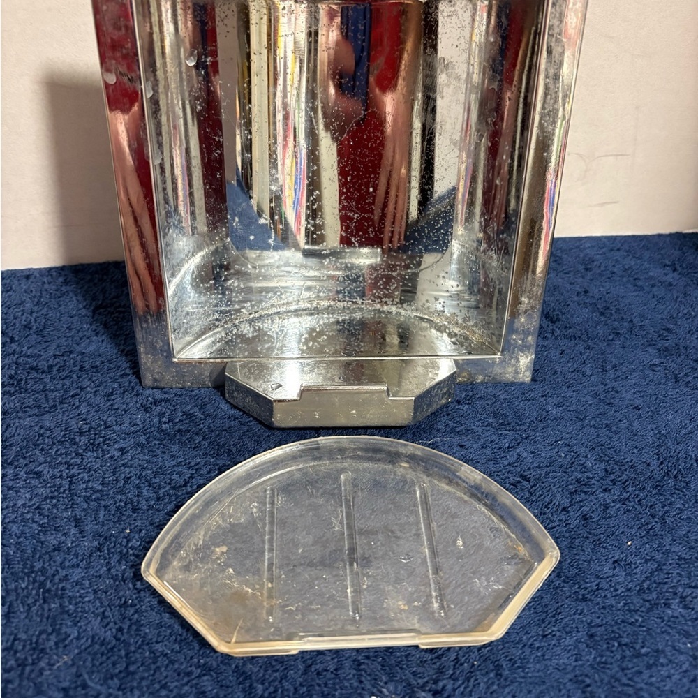 Vintage Chrome Over Brass Recessed Soap Dish Holder Shower Gerity Made Canada